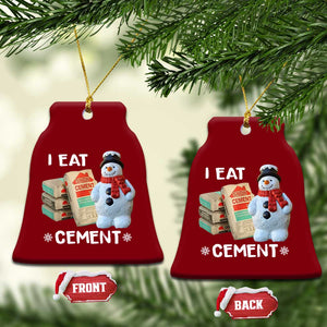 Funny Christmas I Eat Cement Ceramic Ornament Snowman Snow Cement Oddly Specific Dank Meme TS11 Print Your Wear