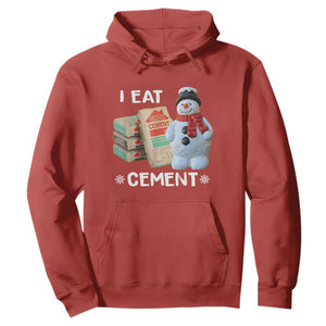 Funny Christmas I Eat Cement Hoodie Snowman Snow Cement Oddly Specific Dank Meme TS11 Red Print Your Wear