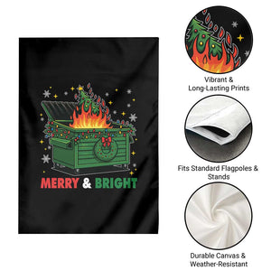 Funny Lil Dumpster Fire Christmas Garden Flag Merry And Bright Xmas Tree TS11 Print Your Wear