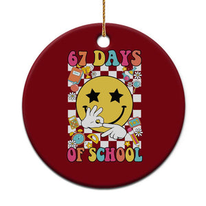 67 Days Of School Ceramic Ornament Six Seven Meme Student Teacher TS11 1pc Red Print Your Wear