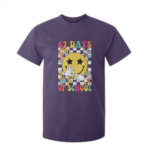 67 Days Of School T Shirt For Kid Six Seven Meme Student Teacher TS11 Purple Print Your Wear