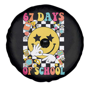 67 Days Of School Spare Tire Cover Six Seven Meme Student Teacher TS11 Print Your Wear