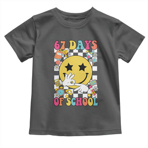67 Days Of School Toddler T Shirt Six Seven Meme Student Teacher TS11 Dark Heather Print Your Wear
