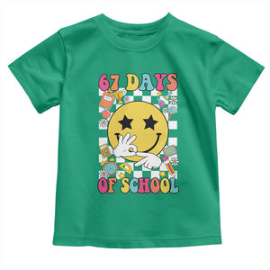 67 Days Of School Toddler T Shirt Six Seven Meme Student Teacher TS11 Irish Green Print Your Wear
