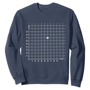 Funny 67 Math Coordinates Sweatshirt Teacher Student Six Seven Meme TS11 Navy Print Your Wear