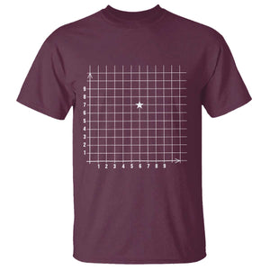 Funny 67 Math Coordinates T Shirt Teacher Student Six Seven Meme TS11 Maroon Print Your Wear