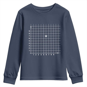 Funny 67 Math Coordinates Youth Sweatshirt Teacher Student Six Seven Meme TS11 Navy Print Your Wear