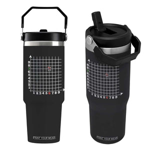 Funny 67 Math Coordinates Christmas Flip Straw Tumbler Dabbing Santa Teacher Student Six Seven Meme TS11 One Size: 30 oz Black Print Your Wear