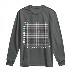 Funny 67 Math Coordinates Christmas Long Sleeve Shirt Dabbing Santa Teacher Student Six Seven Meme TS11 Dark Heather Print Your Wear