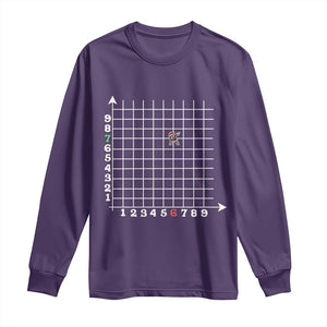 Funny 67 Math Coordinates Christmas Long Sleeve Shirt Dabbing Santa Teacher Student Six Seven Meme TS11 Purple Print Your Wear