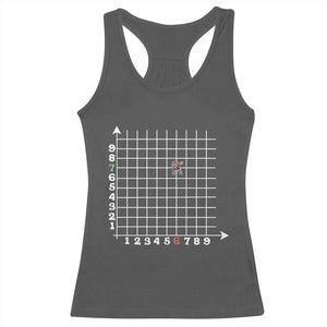Funny 67 Math Coordinates Christmas Racerback Tank Top Dabbing Santa Teacher Student Six Seven Meme TS11 Dark Heather Print Your Wear
