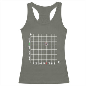 Funny 67 Math Coordinates Christmas Racerback Tank Top Dabbing Santa Teacher Student Six Seven Meme TS11 Military Green Print Your Wear