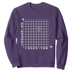 Funny 67 Math Coordinates Christmas Sweatshirt Dabbing Santa Teacher Student Six Seven Meme TS11 Purple Print Your Wear