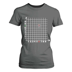 Funny 67 Math Coordinates Christmas T Shirt For Women Dabbing Santa Teacher Student Six Seven Meme TS11 Dark Heather Print Your Wear