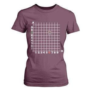 Funny 67 Math Coordinates Christmas T Shirt For Women Dabbing Santa Teacher Student Six Seven Meme TS11 Maroon Print Your Wear