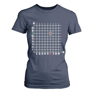 Funny 67 Math Coordinates Christmas T Shirt For Women Dabbing Santa Teacher Student Six Seven Meme TS11 Navy Print Your Wear