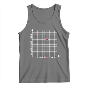 Funny 67 Math Coordinates Christmas Tank Top Dabbing Santa Teacher Student Six Seven Meme TS11 Black Heather Print Your Wear