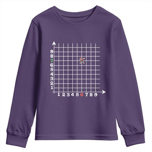 Funny 67 Math Coordinates Christmas Youth Sweatshirt Dabbing Santa Teacher Student Six Seven Meme TS11 Purple Print Your Wear