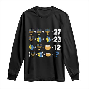 Funny Hanukkah 67 Math Long Sleeve Shirt Teacher Chanukah Six Seven Meme TS11 Black Print Your Wear