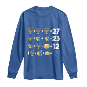 Funny Hanukkah 67 Math Long Sleeve Shirt Teacher Chanukah Six Seven Meme TS11 Royal Blue Print Your Wear