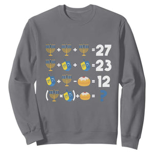 Funny Hanukkah 67 Math Sweatshirt Teacher Chanukah Six Seven Meme TS11 Charcoal Print Your Wear