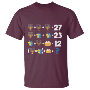 Funny Hanukkah 67 Math T Shirt Teacher Chanukah Six Seven Meme TS11 Maroon Print Your Wear