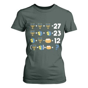 Funny Hanukkah 67 Math T Shirt For Women Teacher Chanukah Six Seven Meme TS11 Dark Forest Green Print Your Wear