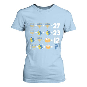 Funny Hanukkah 67 Math T Shirt For Women Teacher Chanukah Six Seven Meme TS11 Light Blue Print Your Wear