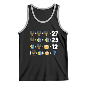 Funny Hanukkah 67 Math Tank Top Teacher Chanukah Six Seven Meme TS11 Black Athletic Heather Print Your Wear