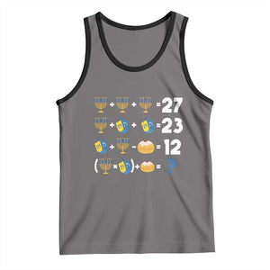 Funny Hanukkah 67 Math Tank Top Teacher Chanukah Six Seven Meme TS11 Deep Heather Black Print Your Wear