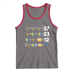 Funny Hanukkah 67 Math Tank Top Teacher Chanukah Six Seven Meme TS11 Deep Heather Red Print Your Wear