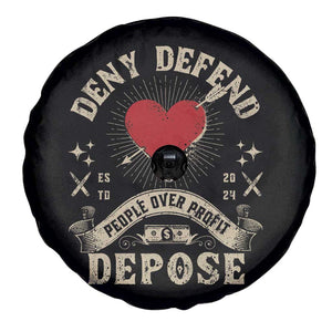 Deny Defend Depose People Over Profit Spare Tire Cover Vintage Heart Bullet TS11 Print Your Wear