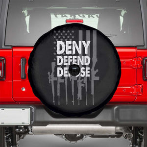 Deny Defend Depose Spare Tire Cover Vintage Gun American Flag TS11 Black Print Your Wear