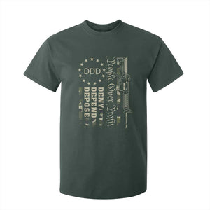 People Over Profit Deny Defend Depose T Shirt For Kid Gun Camo Betsy Ross Flag 2024 TS11 Dark Forest Green Print Your Wear