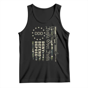 People Over Profit Deny Defend Depose Tank Top Gun Camo Betsy Ross Flag 2024 TS11 Black Print Your Wear