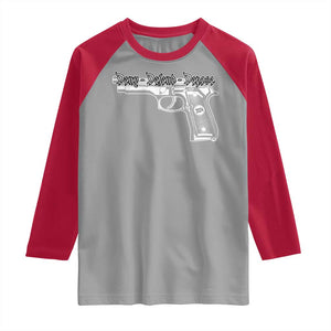 Deny Defend Depose Raglan Shirt Vintage Gun 2024 TS11 Sport Gray Red Print Your Wear