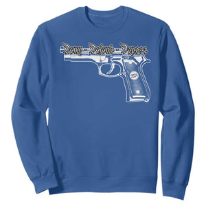 Deny Defend Depose Sweatshirt Vintage Gun 2024 TS11 Royal Blue Print Your Wear