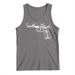 Deny Defend Depose Tank Top Vintage Gun 2024 TS11 Deep Heather Print Your Wear