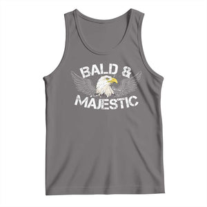 Funny Eagle Bald And Majestic Tank Top Eagle Grandpa Dad Joke TS11 Deep Heather Print Your Wear