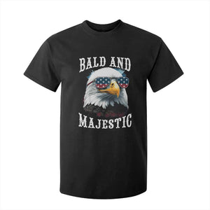 Funny Eagle Bald And Majestic T Shirt For Kid American Flag Sunglasses Eagle TS11 Black Print Your Wear
