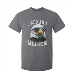 Funny Eagle Bald And Majestic T Shirt For Kid American Flag Sunglasses Eagle TS11 Charcoal Print Your Wear