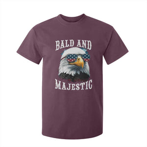 Funny Eagle Bald And Majestic T Shirt For Kid American Flag Sunglasses Eagle TS11 Maroon Print Your Wear
