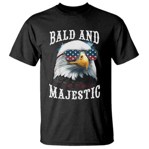Funny Eagle Bald And Majestic T Shirt American Flag Sunglasses Eagle TS11 Black Print Your Wear