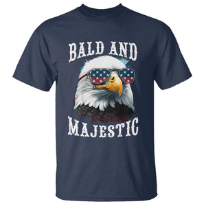 Funny Eagle Bald And Majestic T Shirt American Flag Sunglasses Eagle TS11 Navy Print Your Wear