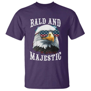 Funny Eagle Bald And Majestic T Shirt American Flag Sunglasses Eagle TS11 Purple Print Your Wear