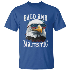 Funny Eagle Bald And Majestic T Shirt American Flag Sunglasses Eagle TS11 Royal Blue Print Your Wear
