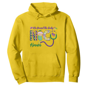 Funny NICU Mardi Gras Hoodie We Found The Baby NICU Krewe King Cake TS11 Daisy Print Your Wear