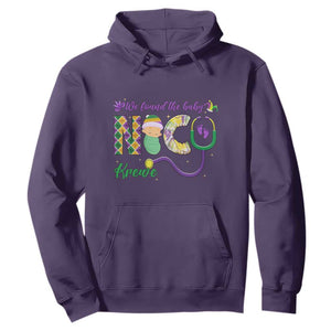 Funny NICU Mardi Gras Hoodie We Found The Baby NICU Krewe King Cake TS11 Purple Print Your Wear