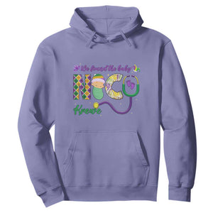 Funny NICU Mardi Gras Hoodie We Found The Baby NICU Krewe King Cake TS11 Violet Print Your Wear