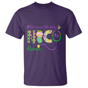 Funny NICU Mardi Gras T Shirt We Found The Baby NICU Krewe King Cake TS11 Purple Print Your Wear